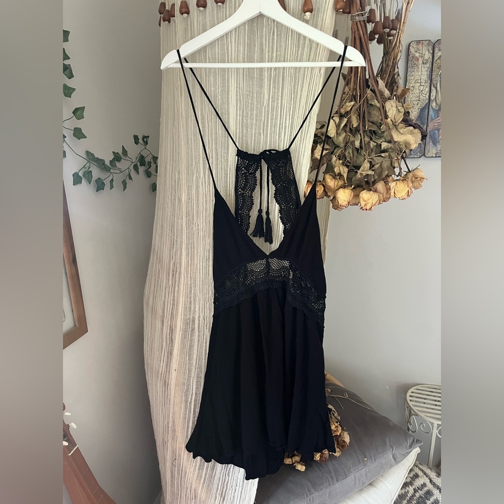 Lulus Black Lace Mini Dress
